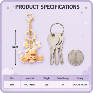 Llavero con Figura <span class=keywords><strong>3D</strong></span> de PVC de Anime Muzzi para Niñas - Product Image 4