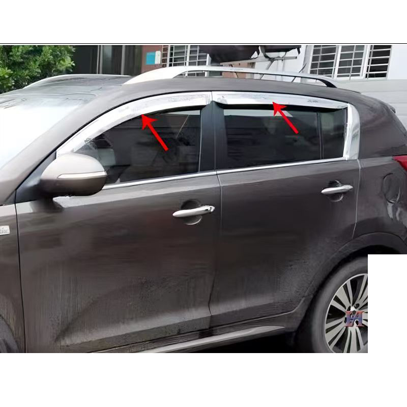 バグシールド Kia Magentis 2006-2010のレインガード（4PCS）煙