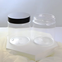 Bocaux en plastique transparent de forme ronde multi-usages de 2oz pour crème faciale pour bébé Pot en plastique avec couvercle