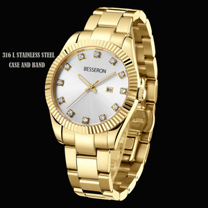 Reloj de Pulsera de Acero Inoxidable de Moda para Mujer, Movimiento de Cuarzo, Reloj Casual para Dama, con Diamantes y Moissanita, Logotipo Personalizado de Fábrica - Product Image 4