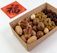 Boîtes rigides écologiques en matériaux recyclés pour l'emballage alimentaire, cartons ondulés pour contenir des biscuits aux noix pour les collations