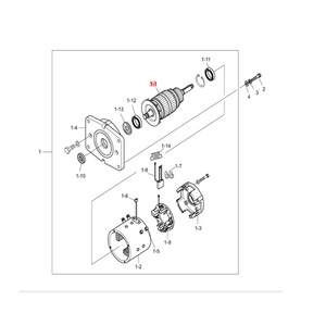 Conjunto de Motor de Accionamiento Doosan Daewoo CM011-5001 para Montacargas Eléctrico, Rodamiento de Bolas Metálico, Pieza para Equipo Logístico - Product Image 2