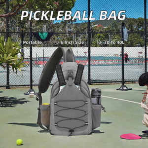 Nouveau sac de rangement portable en polyester pour raquettes de pickleball, avec crochet, design bandoulière, capacité 30-40L - Product Image 2