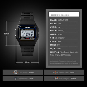Reloj Deportivo Digital SKMEI 1412 Económico con Alarma, Correa <span class=keywords><strong>de</strong></span> Plástico, Multifuncional, Resistente al Agua 5BAR, para Mujer - Product Image 4