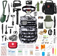 Ensemble d'équipement de survie professionnel - Trousse de premiers soins, grand sac à dos de camping, équipement de camping, aventure, randonnée en plein air, pour les aventuriers