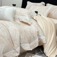 Parure de lit de luxe en satin de coton pur à fibres longues, respirante et douce pour la peau, idéale pour l'été, vente en gros