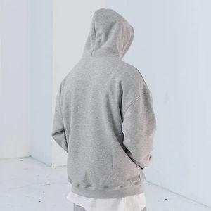 Alta calidad suelta con capucha para hombre ropa de calle de peso pesado letra Puff Logo personalizado francés Terry 400 500 GSM sudaderas con capucha de gran tamaño - Product Image 3