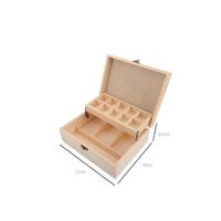 Boîte en bois avec plateau amovible, organisateur multi-compartiments, loquet métallique antique, rangement pour bijoux, vente en gros directe d'usine