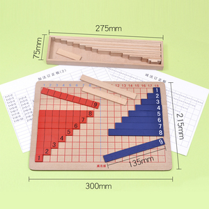 المواد مونتيسوري الرياضيات تدريس ألعاب تعليمية للأطفال خشبية خرز زاهي الألوان بالإضافة الطرح مجلس الاطفال الرياضيات لعب - Product Image 6