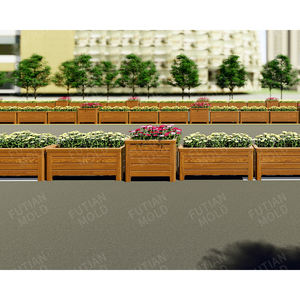 फुटियन लोकप्रिय फाइबरग्लास कंक्रीट बड़े फूल के बर्तन मोल्ड्स अच्छा डिजाइन आउटडोर सीमेंट की बिक्री के लिए - Product Image 2