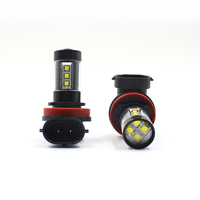 Phares de voiture H8, système d'éclairage automatique, ampoules LED antibrouillard, 80W, 1300LM, 6000K, blanc, mini format, 12V, phare LED sans ventilateur