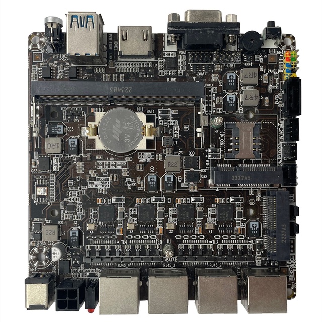 Fanless Intel Celeron N5095 Mother Board With Intel 4 Lan 2.5G  DDR4 16G