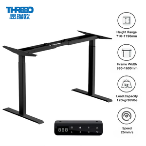 Ergonomic Cheap Electric Sit Stand up Desk Frame <strong>Height</strong> <strong>Adjustable</strong> Standing Desk for Home Office <strong>Computer</strong> Desk - Product Image 3