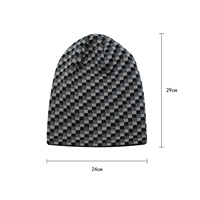 Bonnet en tricot doux et chaud à motif pied-de-poule, doublé polaire, idéal pour l'hiver, pour homme, personnalisable avec logo, pour temps froid