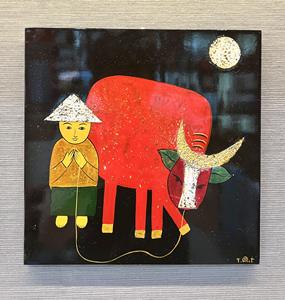 ศิลปะเคลือบแล็กเกอร์ติดผนังทำมือรูปภาพเวียดนามสำหรับตกแต่งบ้านและสำนักงานมาตรฐานดี - Product Image 1