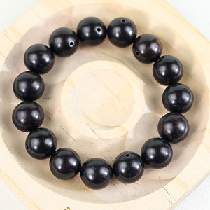 Cuentas redondas de madera de ébano de 12 mm para hacer joyas, manualidades DIY, estilo tradicional chino - Product Image 3
