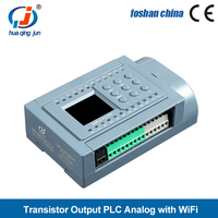 Huaqingjun 8DI 8DO Salida de transistor PLC 2 Entradas analógicas Salidas 0-10V WIFI Phone App PLC para máquina de llenado