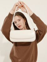 Sac à bandoulière vintage français en cuir véritable, sac hobo minimaliste pour femme, sac à main noir classique, sacoche quotidienne sophistiquée