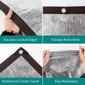 Voile d'ombrage en aluminium 55-99% <span class=keywords><strong>occultant</strong></span>, rideaux occultants pour serre de chrysanthèmes, écran d'intimité de <span class=keywords><strong>jardin</strong></span> et auvent de protection solaire pour voiture - Product Image 2