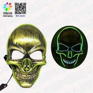 Masque LED Crâne Personnalisé pour Halloween, Fête <span class=keywords><strong>Horreur</strong></span>, PVC Rechargeable, Couverture Complète du <span class=keywords><strong>Visage</strong></span>, 20,22 Millions de Lumens - Product Image 4