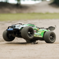Camion RC tout-terrain 4x4 haute vitesse à grande échelle 1/18, moteur brushless, télécommande métallique, câble USB inclus - Prêt à l'emploi