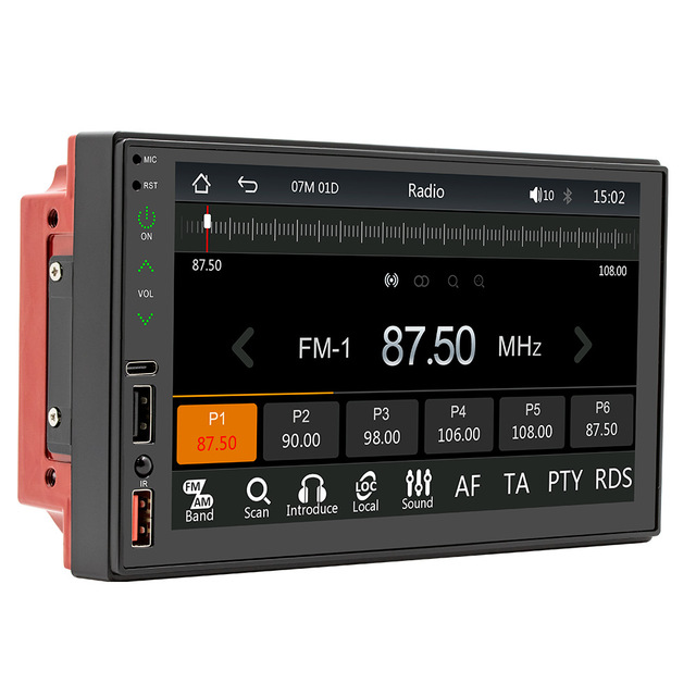 FS02C USB Audio System Headunit 2 Din CarPlay Car Radio Android Auto Automotive MP5 Multimedia FS02C