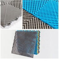 Dalles de sol de garage modernes en PVC à emboîtement 40*40*1.8cm, étanches, écologiques, souples, amovibles, pour extérieur