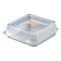 Boîte d'emballage transparente en PET jetable à usage général pour supermarchés, magasins de proximité, contenants à emporter pour gâteaux
