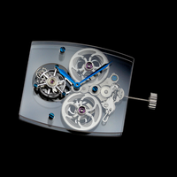 Pièces de rechange en gros pour mouvements de montres mécaniques automatiques : mouvement squelette de précision avec support en cristal de saphir