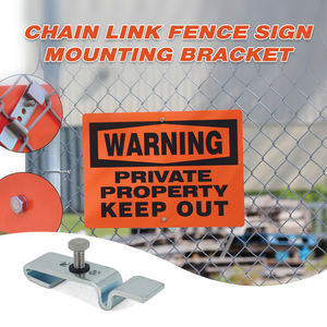 Metal Steel Chain Link Fence Sign Mounting <b>Bracket</b> - Product Image 3