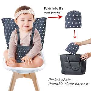 Arnés de asiento de seguridad para <span class=keywords><strong>silla</strong></span> alta de bebé portátil para niños pequeños, funda de asiento fácil esencial para viajes de bebé para alimentación infantil - Product Image 3