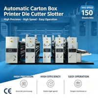 Machine automatique de fabrication de boîtes en carton ondulé 1420 à 2 couleurs avec alimentation automatique des bords, imprimante, rainureuse et découpeuse pour emballage de fruits