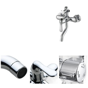 Shower Kit H308 Chrome Finish Three Outlet Mixer Valve For <b>Bathroom</b> Faucet <b>Accessories</b> Easy Installation - Product Image 2