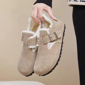 Vente en gros Birkenstocks Slip-on Femmes Hiver Chaud Diapositives Daim Fourrure Clogs Mules <span class=keywords><strong>Laine</strong></span> Pantoufles Chaussures - Product Image 3