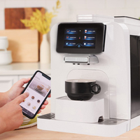 Machine à Cappuccino Professionnelle Entièrement Automatique Wi-Fi avec Broyeur et Mousseur à Lait