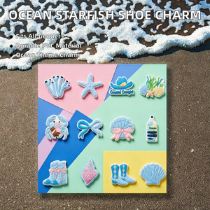 Customize Collection Unisex Pink Blue PVC Shoe Decorations Phone Case Charms Cartoonish Cute Ocean Starfish Vietnam Factory - Product Image 2
