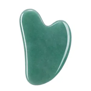 Rose Quartz Jade Roller Gua Sha Set Amethyst Green Pink White Jade Heart Shaped Gua Sha Stone And Face Roller Crystal Guasha Kit