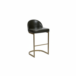 Premium Quality Modern Adjustable Bar <b>Stool</b> with Curved Upholstered Backrest and Metal Frame for Home and Hotel - Product Image 2