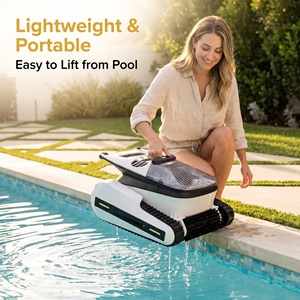 Robot <span class=keywords><strong>Limpiafondos</strong></span> Inalámbrico, Limpiador Automático de Succión de Acero Inoxidable para Piscinas y Spas con Batería de Litio - Product Image 2