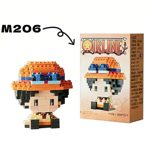 Bloques de Construcción Micro de One Piece, Dios del Sol Nika Luffy, Chopper, <span class=keywords><strong>Ace</strong></span>, Buggy, Modelo 3D de Anime, Mini Figuras de Ladrillos para Regalo - Product Image 5