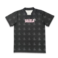 Camiseta de fútbol personalizada camisetas de fútbol vintage negras