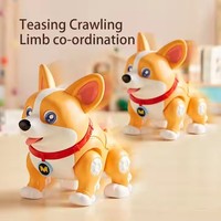 Elektrisches Laufendes Hundespielzeug Kindererziehung Interaktives Elektrisches Corgi-Spielzeug Tiere Einfaches Kit Roboter für Kinder