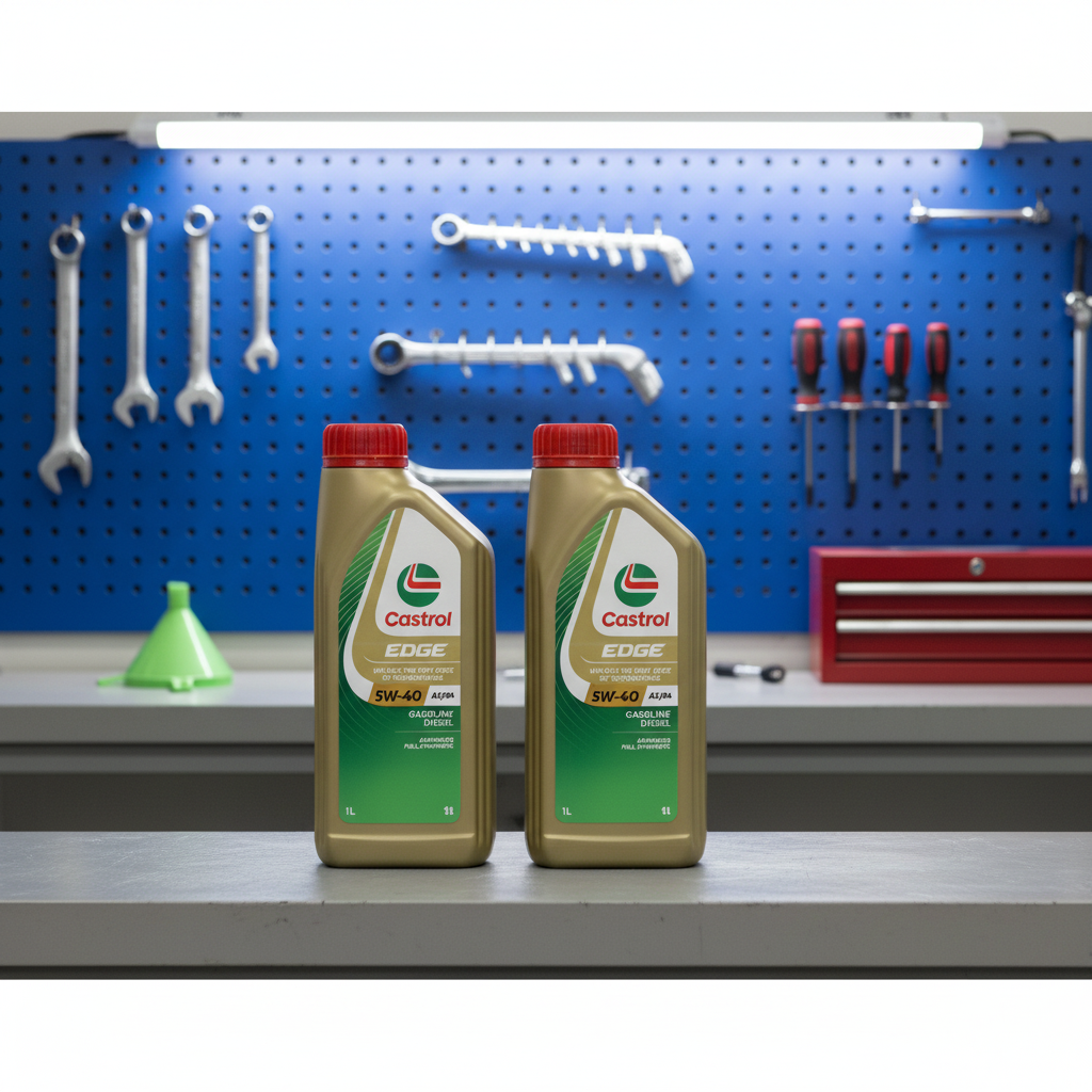Edge Exclusive 5W-40 SN/CF Full Synthetic Engine Oil 1L, Workshop Bulk Pack, 12 Bottles/Case, Global Wholesale Oil Parts Image 2