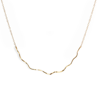 Collier ras du cou Gemnel en argent sterling 925, forme ondulée, style minimaliste