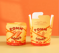 16oz 26oz 32oz Runde Take Away Boxen für Chinesische Nudeln, Kebab und Döner mit Kundenspezifischem Druck aus Papier
