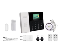 Kit Sistem Alarm Keamanan Sensor Gerak PIR Bahan ABS Kontrol Aplikasi Smart Life Wi-Fi GSM Alarm Klakson