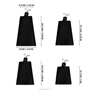 Campana de Metal Negra de Envío Rápido, Instrumento Musical de Percusión Manual, Campana Musical en Existencia - Product Image 4