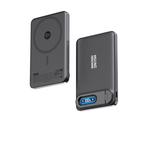 LC43 พาวเวอร์แบงค์แม่เหล็กแบบไร้สาย ชาร์จเร็ว 15W 20W PD แบตเตอรี่กึ่งแข็ง พร้อมขาตั้ง TFT ความจุ 5000mAh 10000mAh - Product Image 2