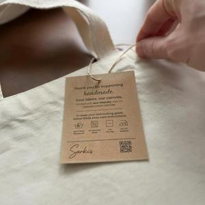 Sacs fourre-tout personnalisés imprimés avec logo, texte, photo, en toile de coton naturel durable, réutilisables, pour promotion commerciale ou <span class=keywords><strong>cadeau</strong></span> - Product Image 5