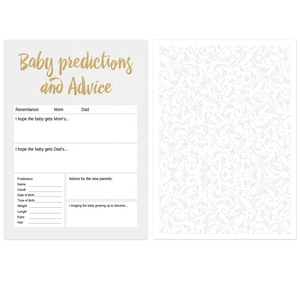 250pck Favori di Partito Forniture Baby <span class=keywords><strong>Shower</strong></span> È un Ragazzo o una ragazza Baby <span class=keywords><strong>Shower</strong></span> Bingo Carte Da Gioco - Product Image 2